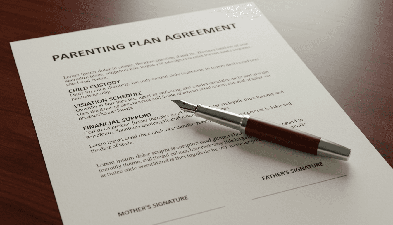 Legal document with signature area ready for review